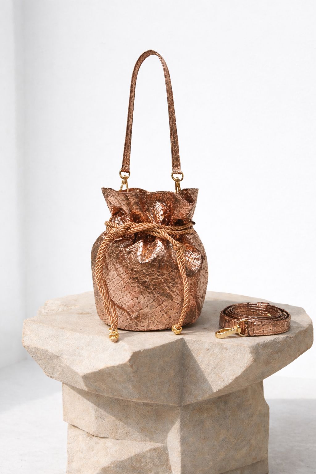 Mini Bucket Bag - Champagne Rosé