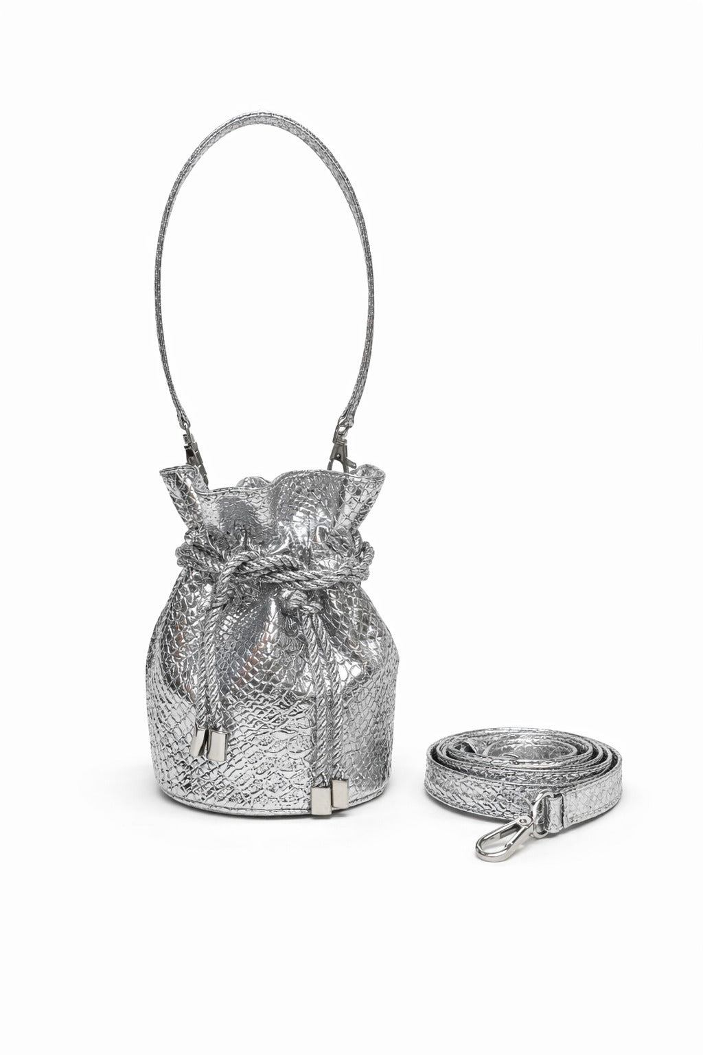 Mini Bucket Bag - Plata